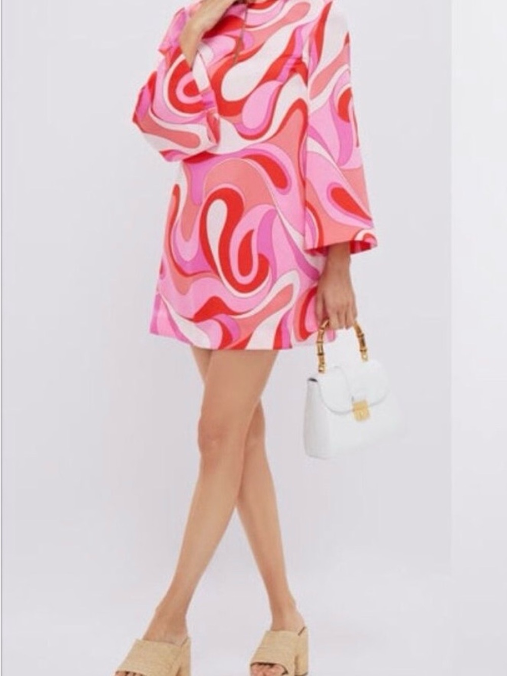 Tuckernuck Hyacinth House Mitzy Vibrant Disco Swirly 70’s Mini Dress
